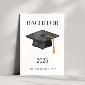 Glückwunschkarte Bachelor Abschluss | Absolventenhut