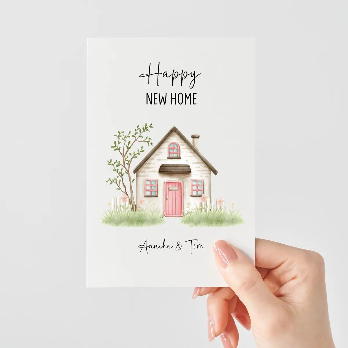 Personalisierte Karte zum Hauskauf | Happy new home