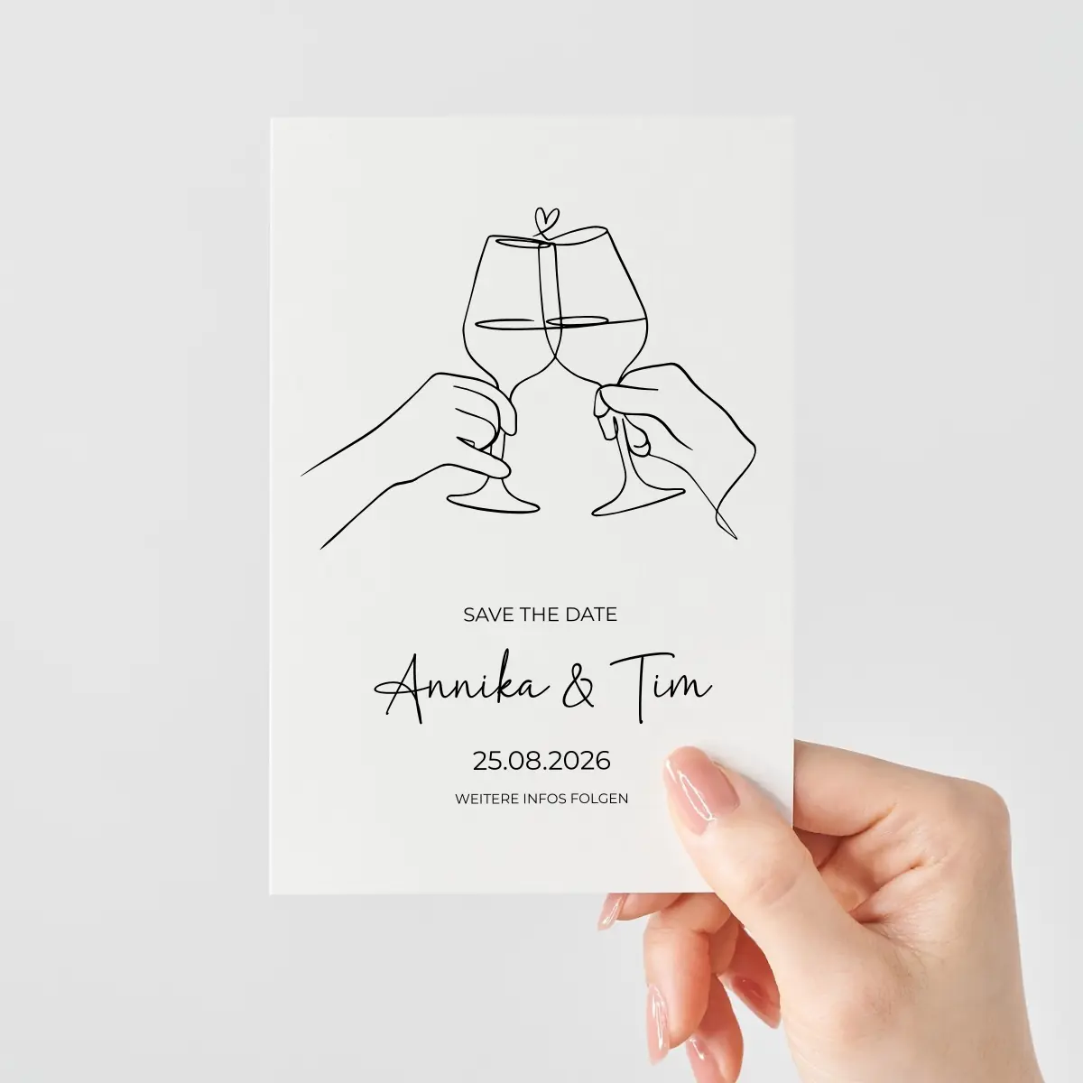 Save the Date Karte | Anstoßen auf die Hochzeit