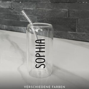 Personalisiertes Trinkglas mit Wunschnamen
