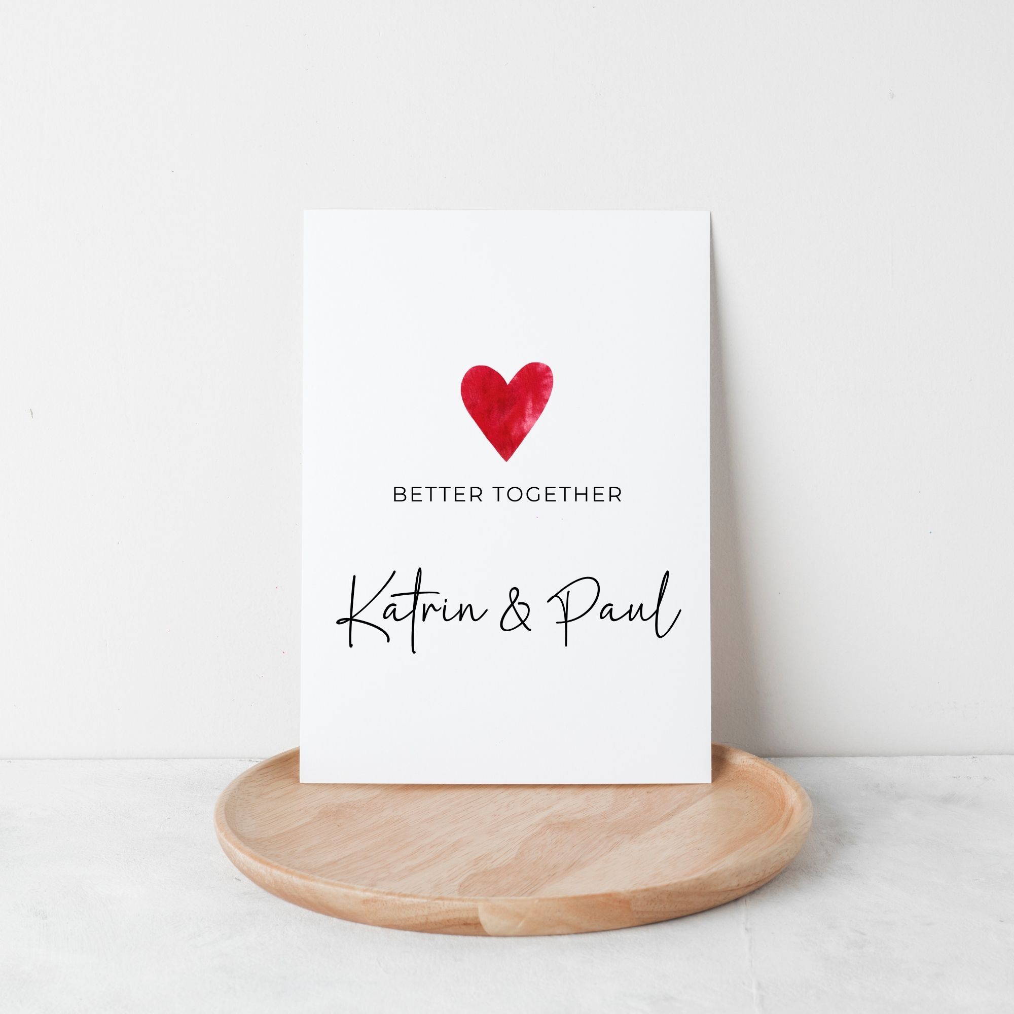 Personalisierte Hochzeitskarte | Better together