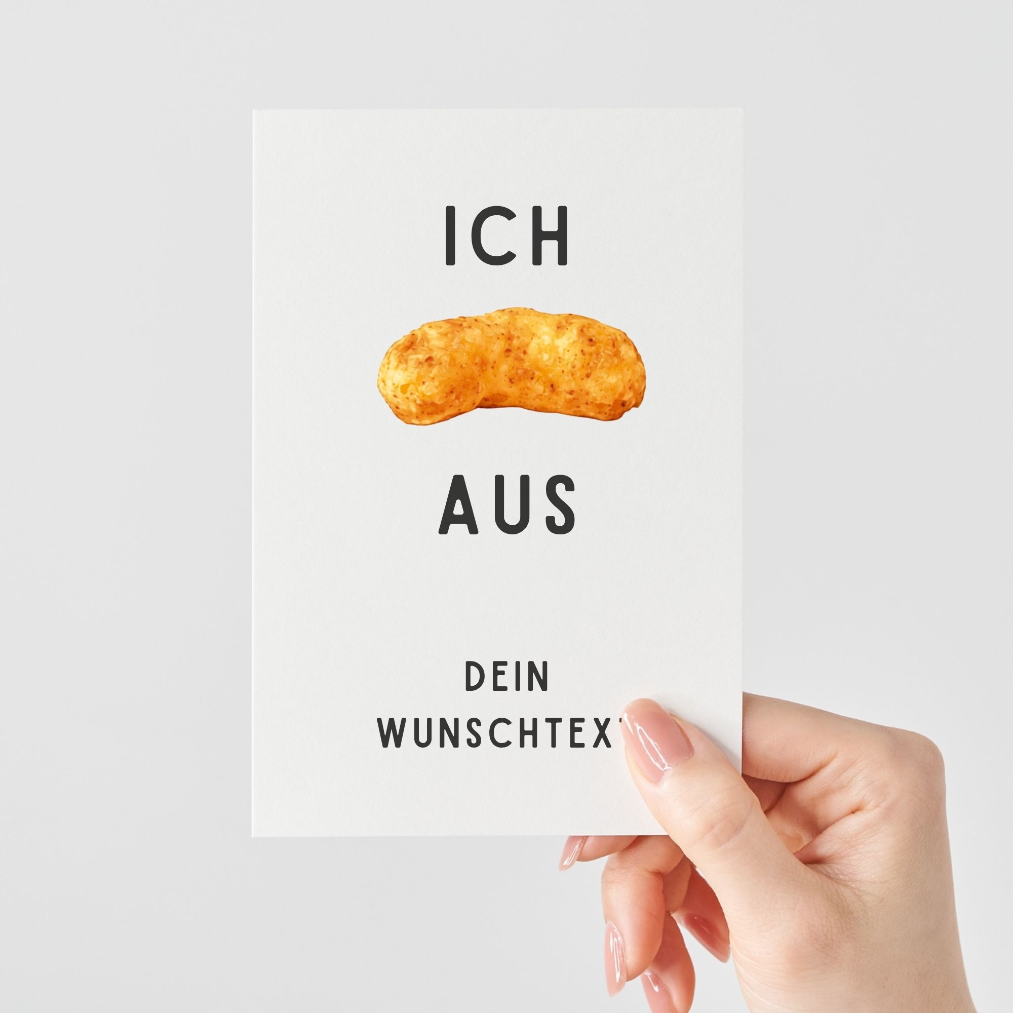 Lustige Grußkarte mit deinem Wunschtext | Ich Flipp aus