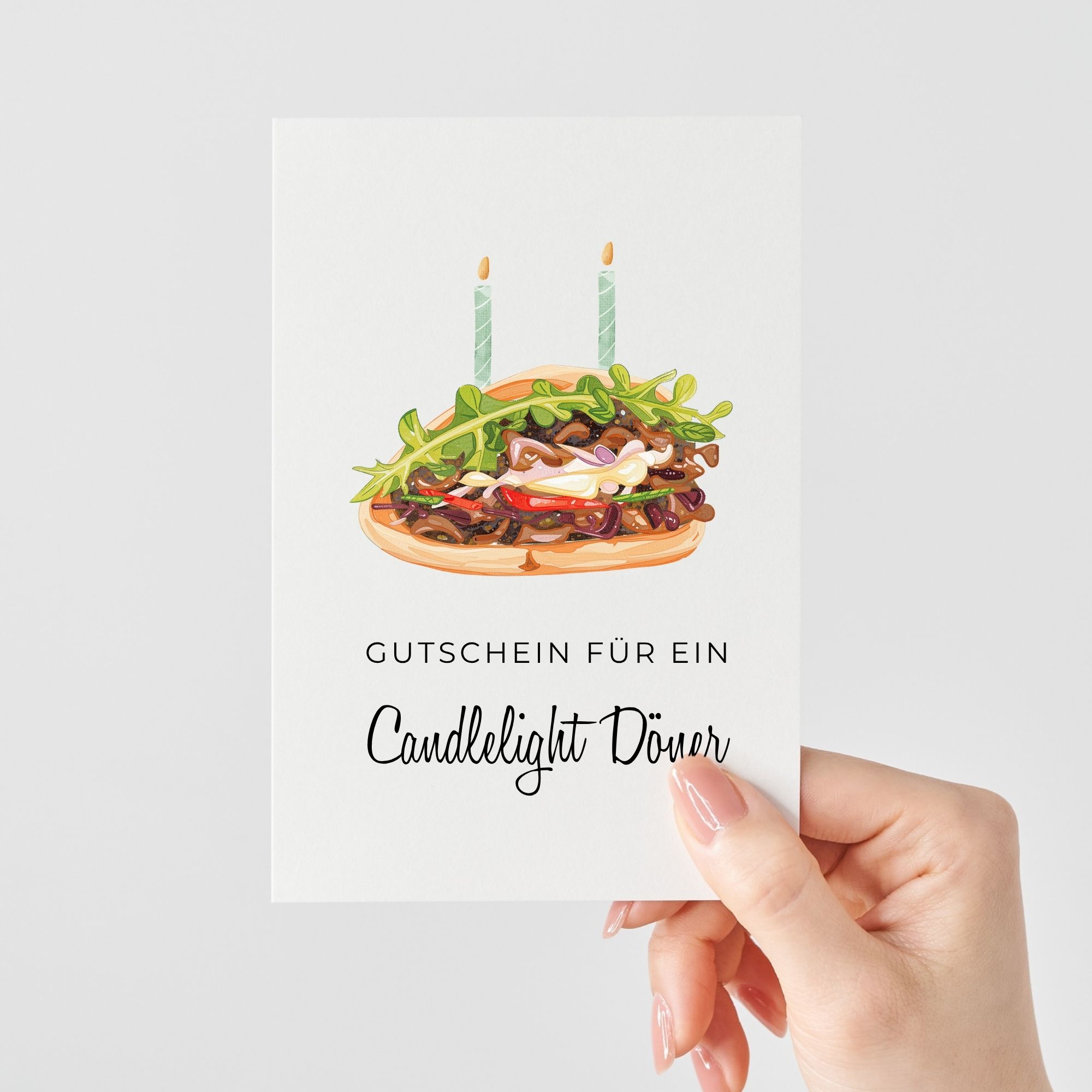 Lustige Gutscheinkarte | Candlelight Döner 🥙
