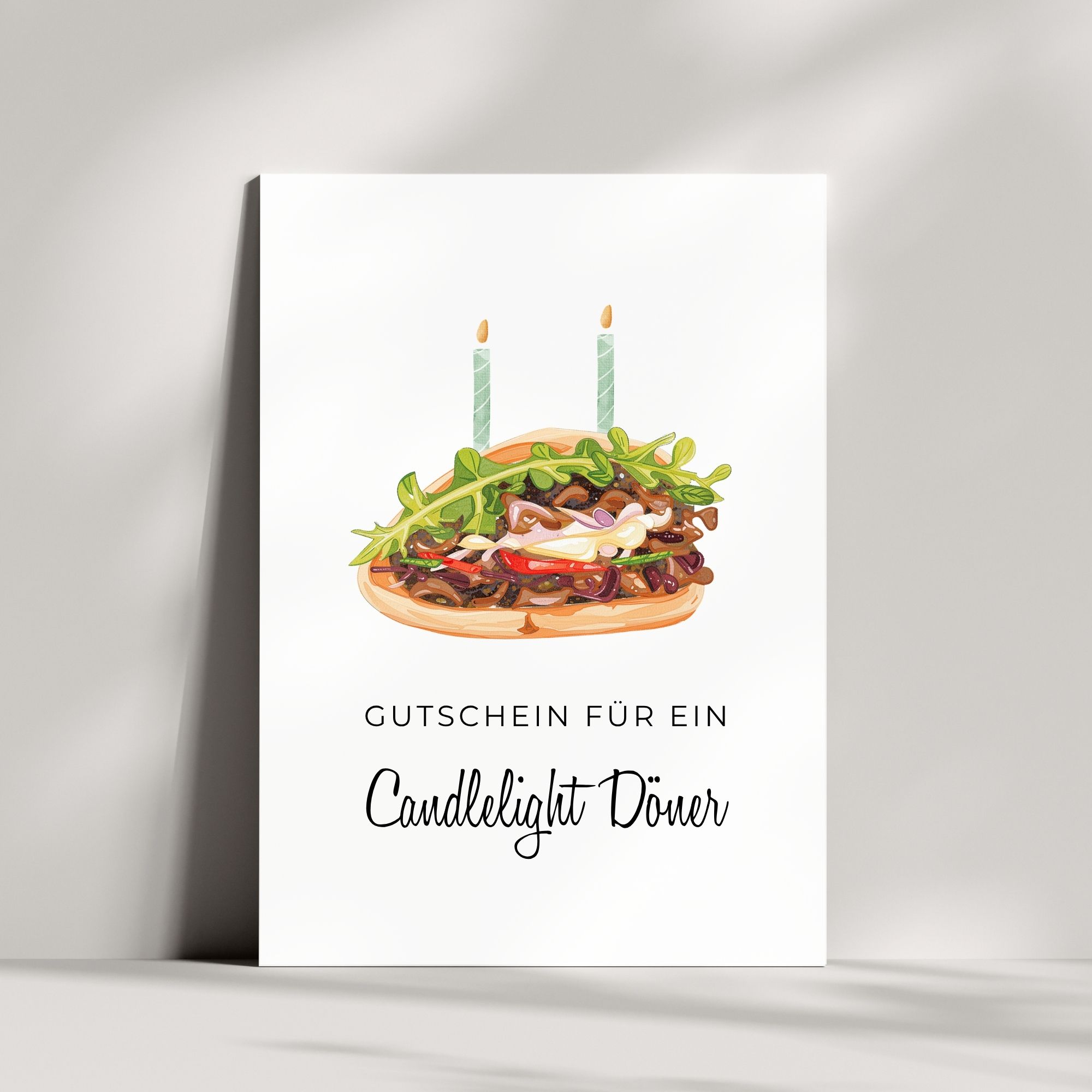 Lustige Gutscheinkarte | Candlelight Döner 🥙